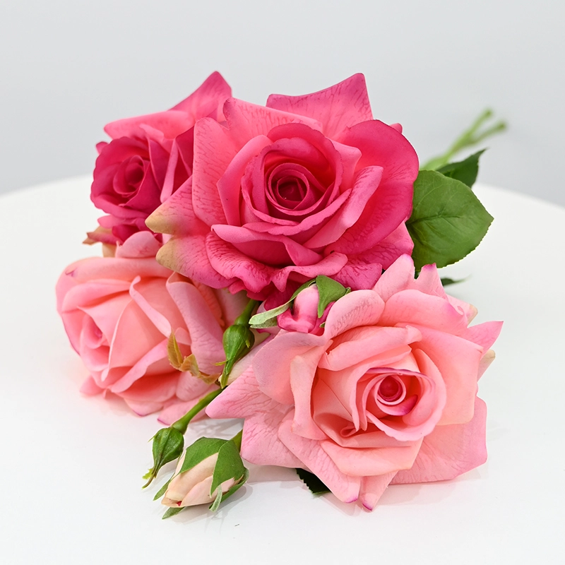 3-head real touch rose 3-head real touch rose
