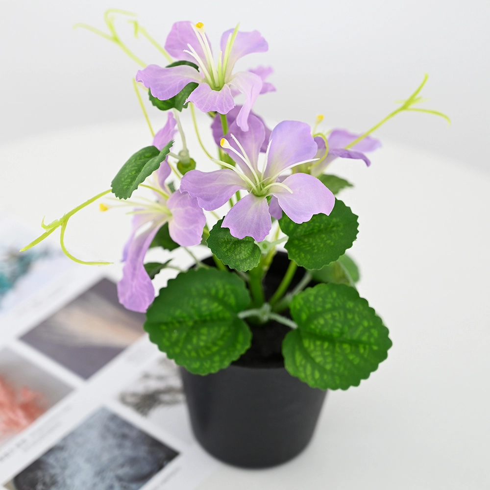Artificial Geranium Potted Plant