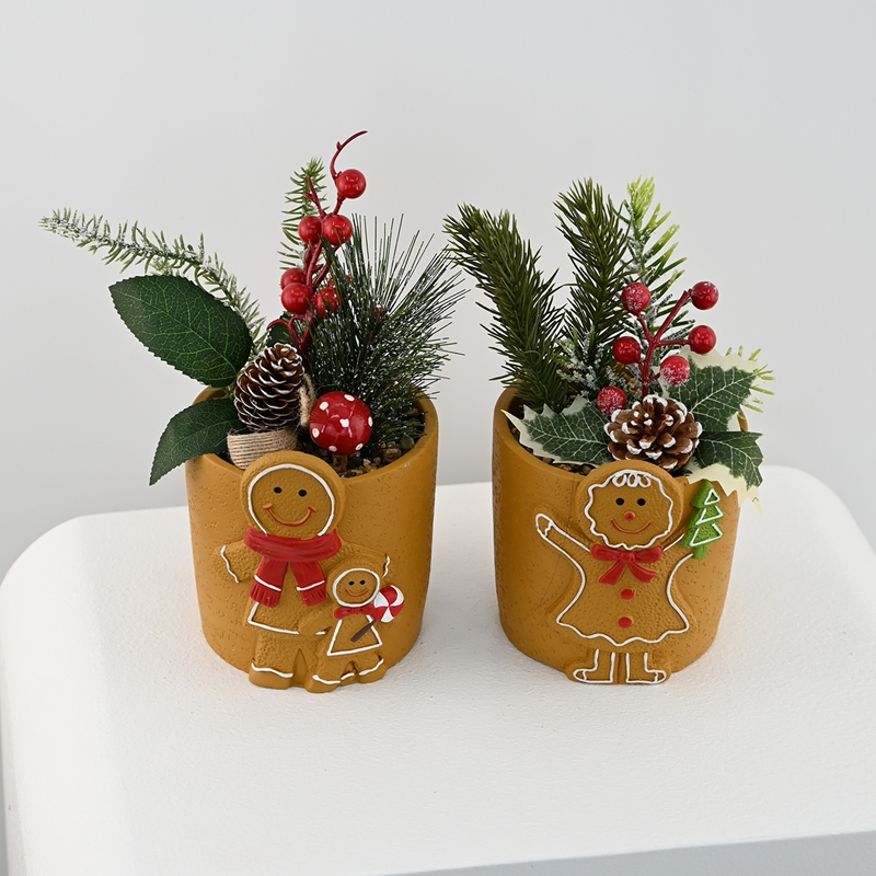 Red Berry And Pine Whisper Potted Plant