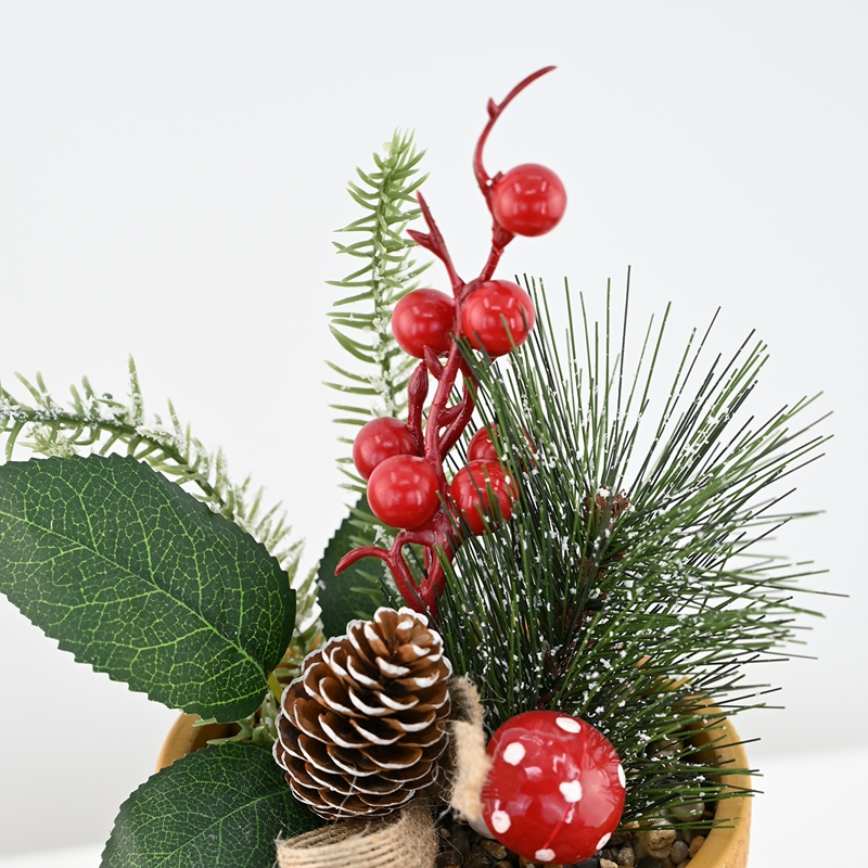 Red Berry And Pine Whisper Potted Plant Red Berry And Pine Whisper Potted Plant