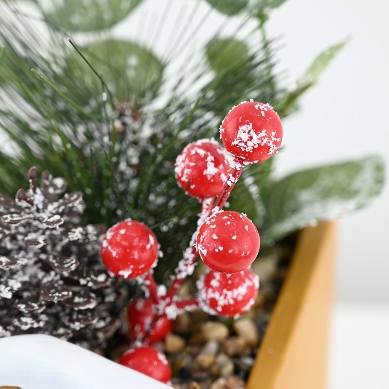 Snow-Topped Gingerbread House Potted Plant