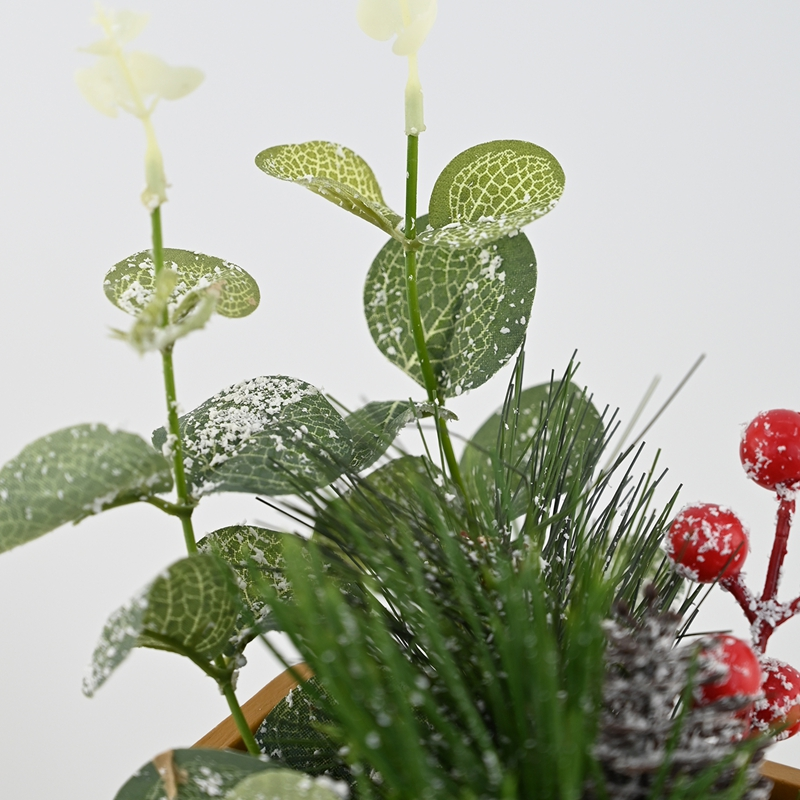 Snow-Topped Gingerbread House Potted Plant