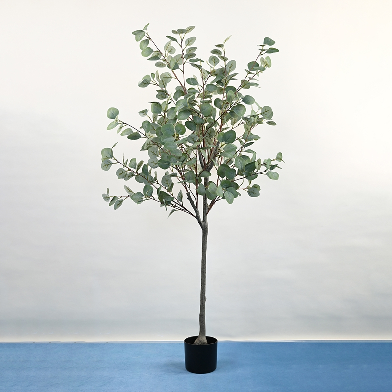 potted faux eucalyptus