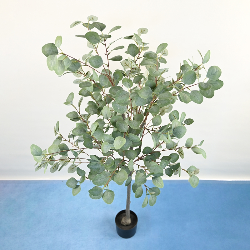 potted faux eucalyptus