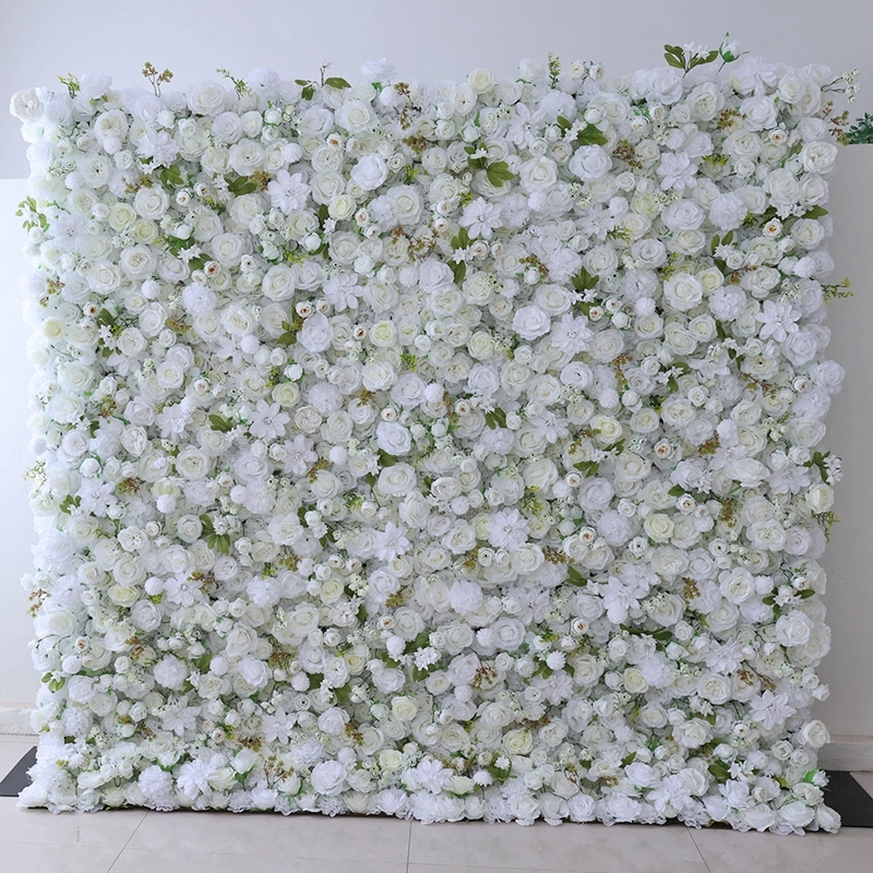 Fresh White & Green Wedding Flower Wall