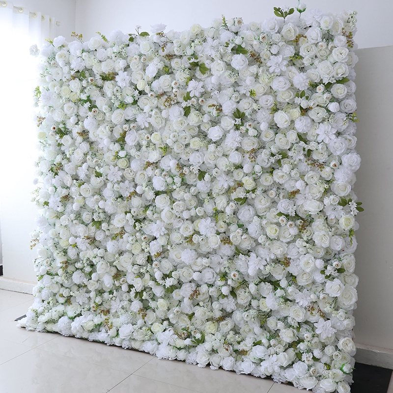 Fresh White & Green Wedding Flower Wall Fresh White & Green Wedding Flower Wall