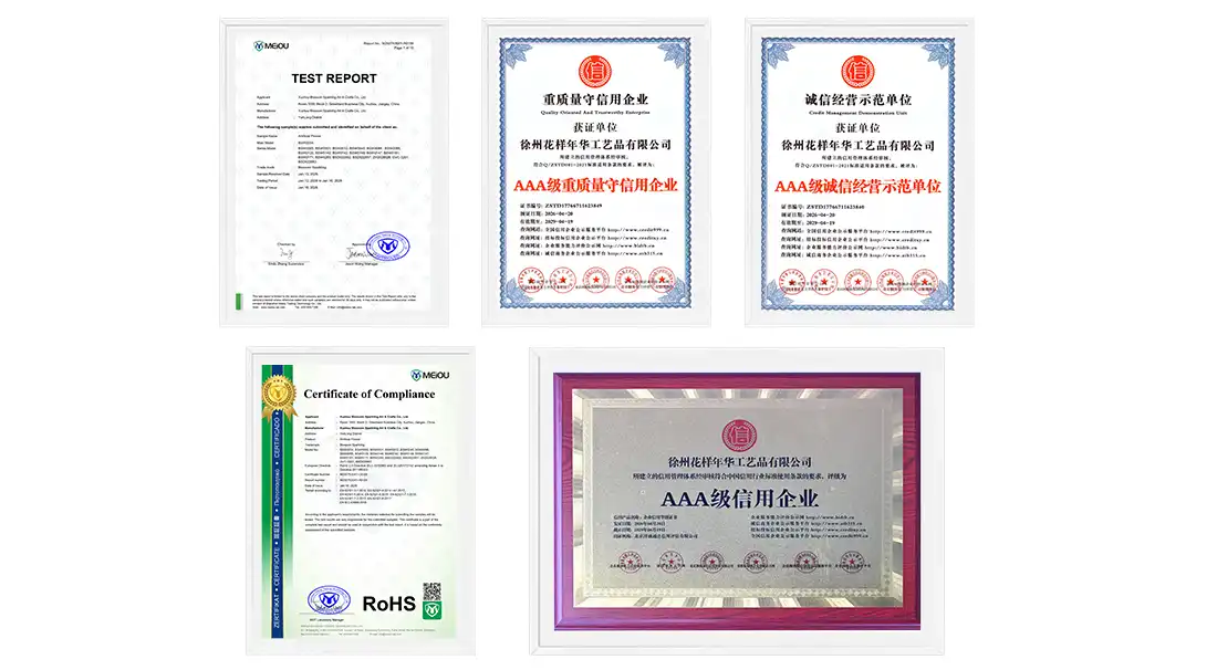 Real Touch Rose Certificate Real Touch Rose Certificate